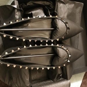 Valentino - ROCKSTUD NOIR BALLET FLAT - Size 8